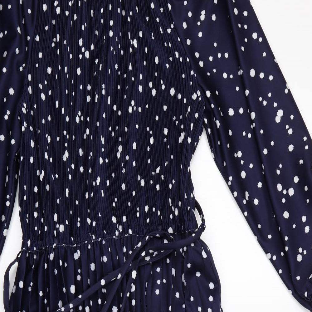 Forever Young Womens Blue Polka Dot  Fit & Flare  Size 16  - Forever Young Dress