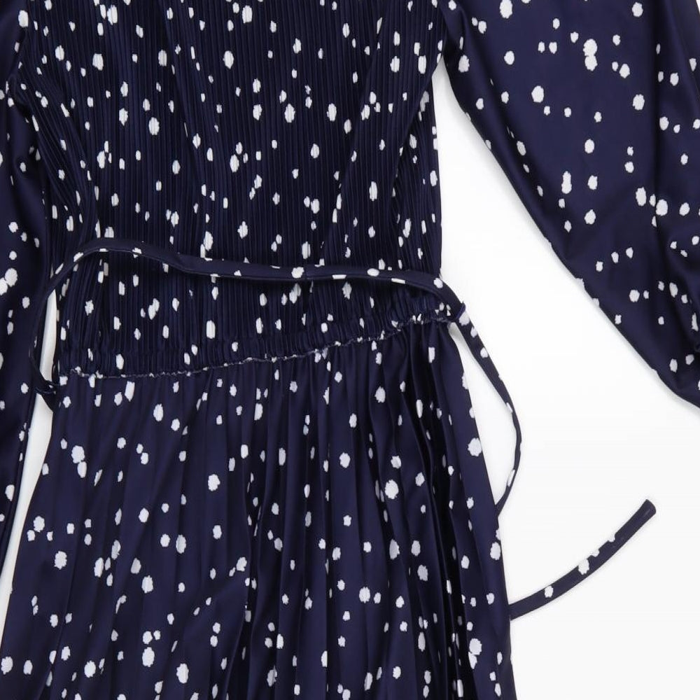 Forever Young Womens Blue Polka Dot  Fit & Flare  Size 16  - Forever Young Dress