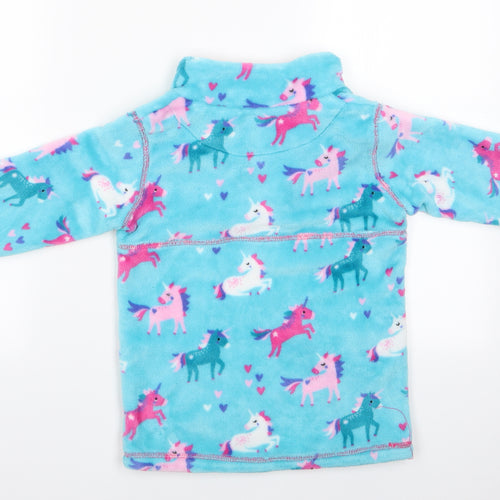 Equitech Girls Multicoloured Animal Print  Pullover Casual Size XL  - Unicorn logo Fleece