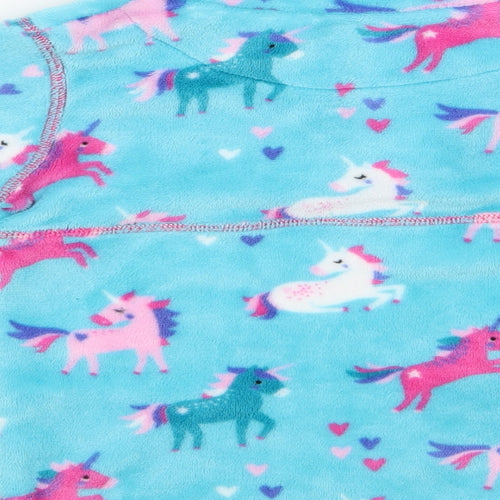 Equitech Girls Multicoloured Animal Print  Pullover Casual Size XL  - Unicorn logo Fleece