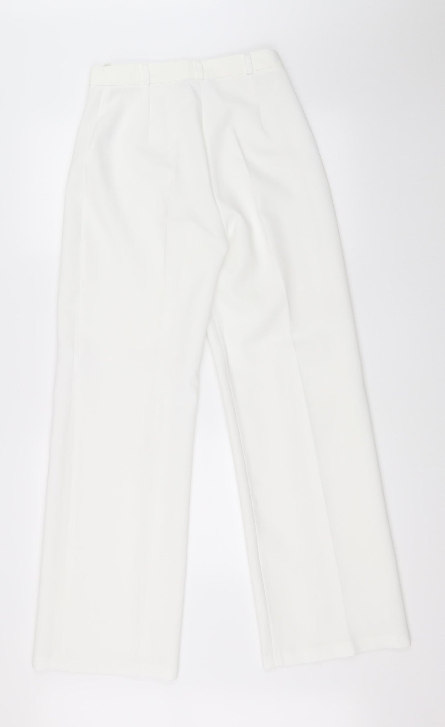 Look Womens White   Dress Pants Trousers Size 12 L30 in