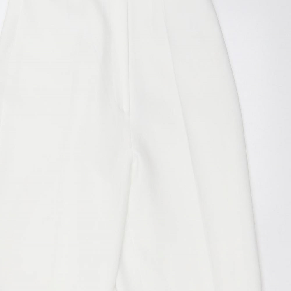 Look Womens White   Dress Pants Trousers Size 12 L30 in