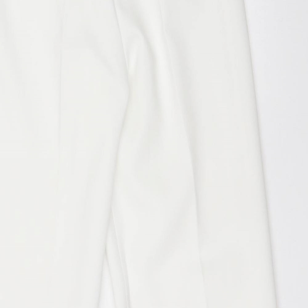 Look Womens White   Dress Pants Trousers Size 12 L30 in