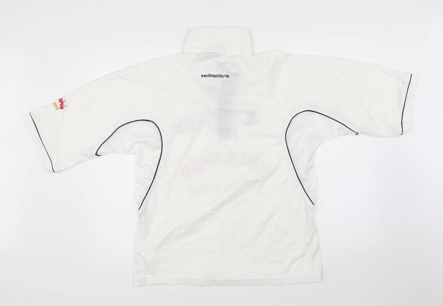 Preoworn Mens White    Polo Size M  - Cockspur cricket