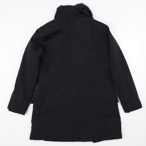 Marks & Spencer Womens Black   Overcoat Coat Size S