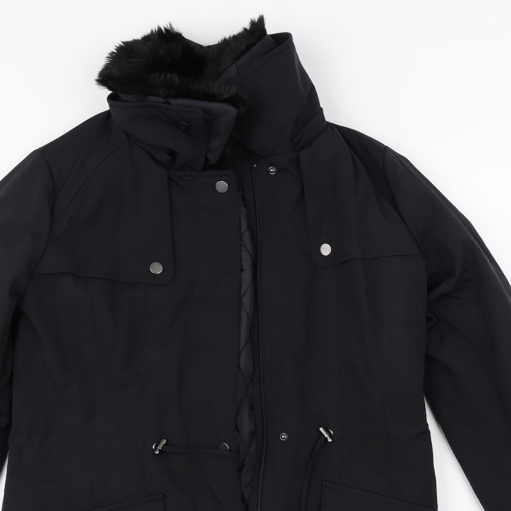 Marks & Spencer Womens Black   Overcoat Coat Size S