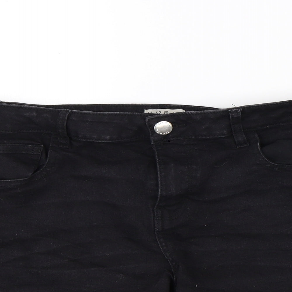 Denim Co Womens Black  Denim Hot Pants Shorts Size 14