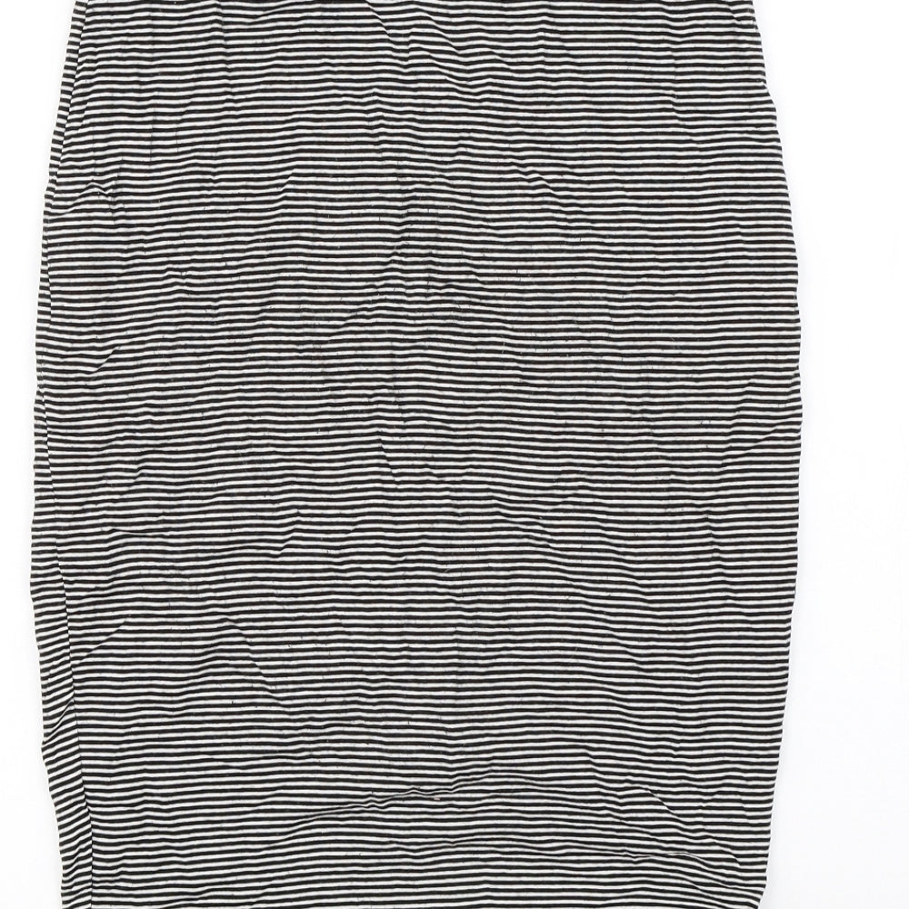 Blonde & Bonde Womens Black Striped  Straight & Pencil Skirt Size 10