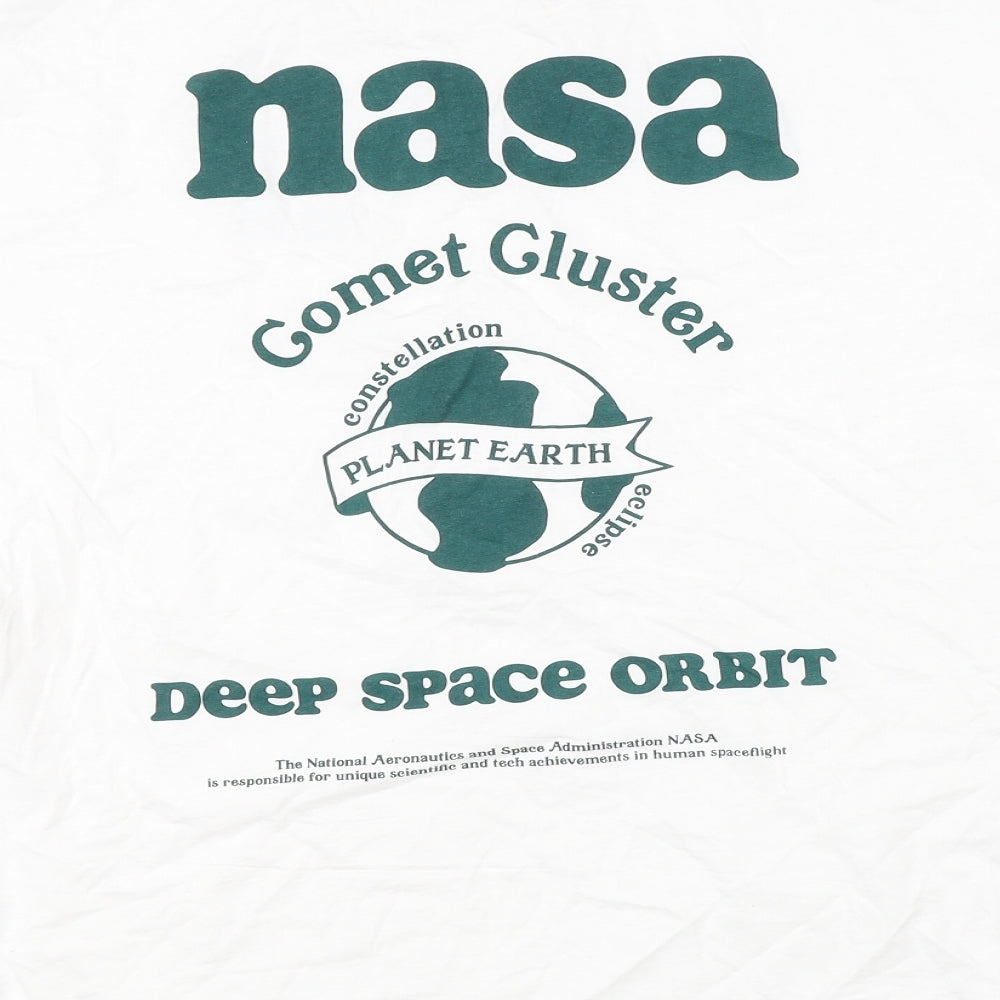 Divided Mens White    T-Shirt Size S  - nasa