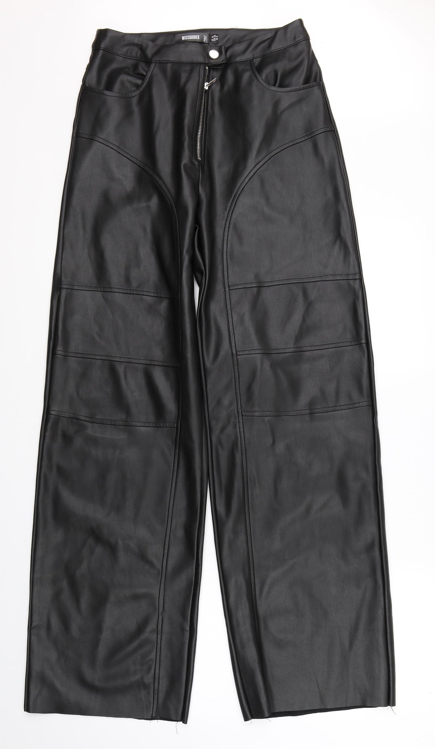 Missguided Womens Black   Trousers  Size 10 L31 in