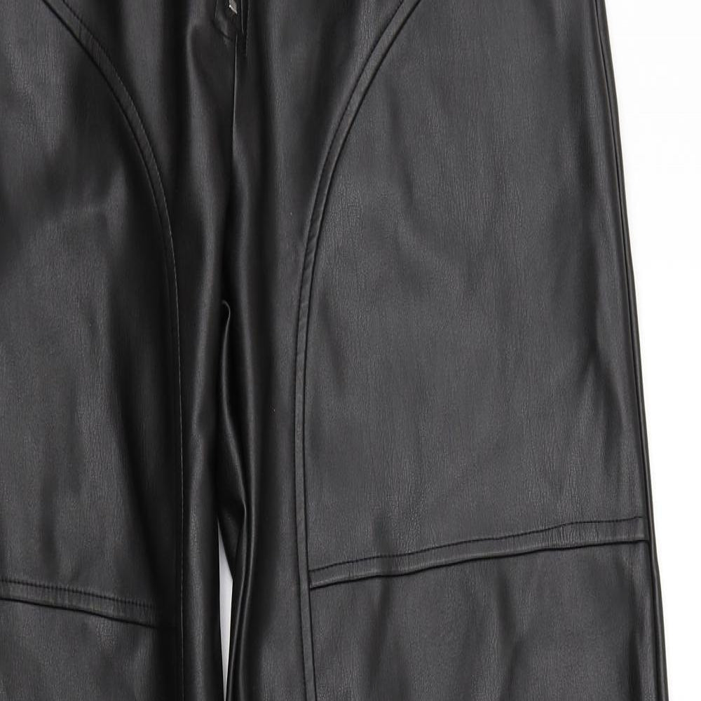 Missguided Womens Black   Trousers  Size 10 L31 in