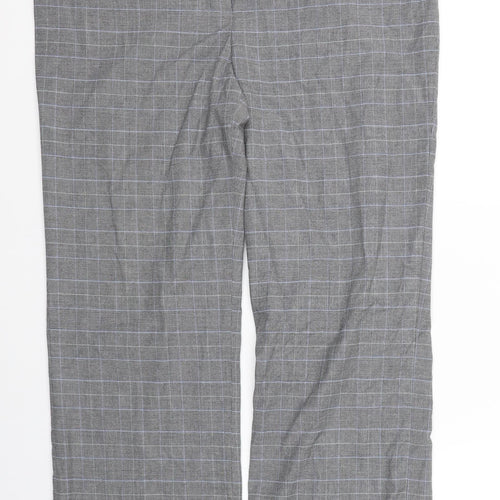 CC Womens Grey Check  Dress Pants Trousers Size 14 L27 in