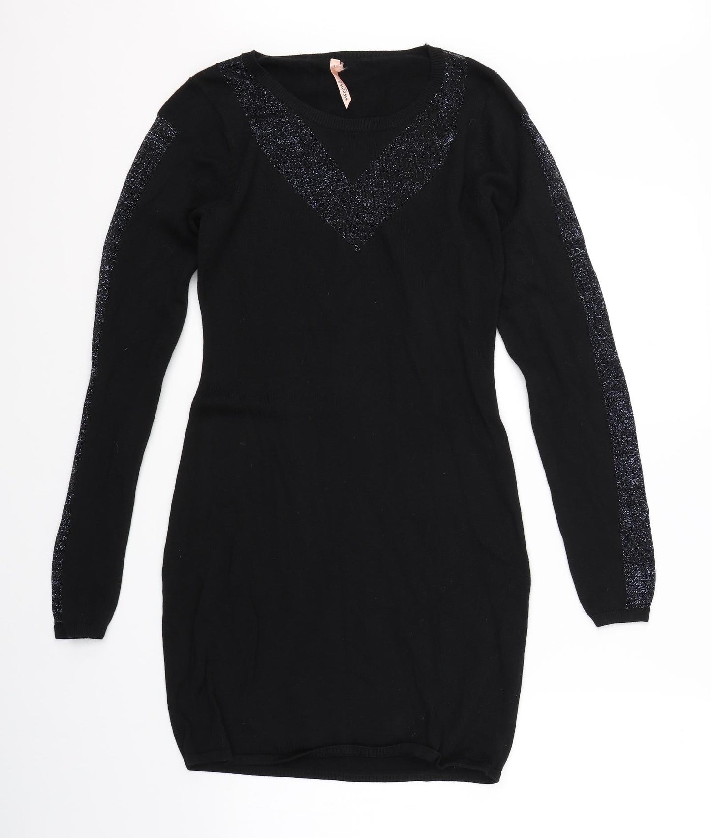 Sweewe Womens Black   Jumper Dress  Size L