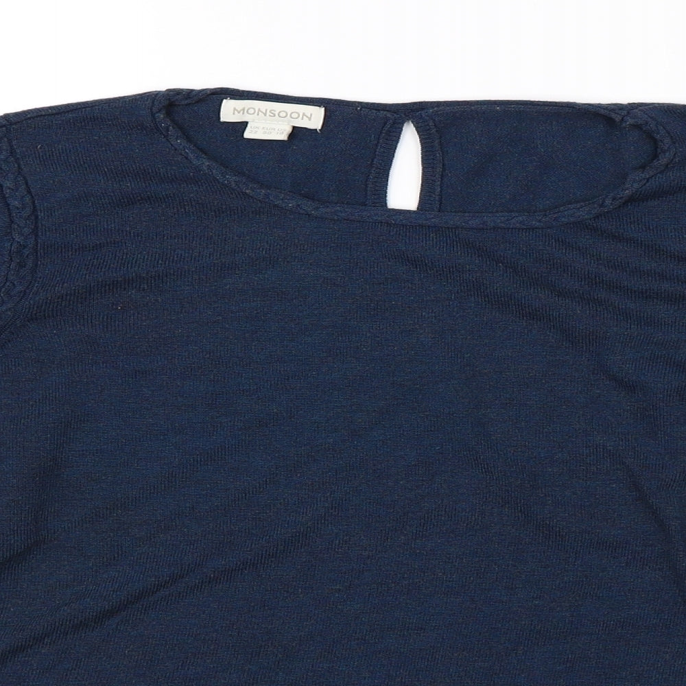 Monsoon Womens Black   Pullover Jumper Size 22