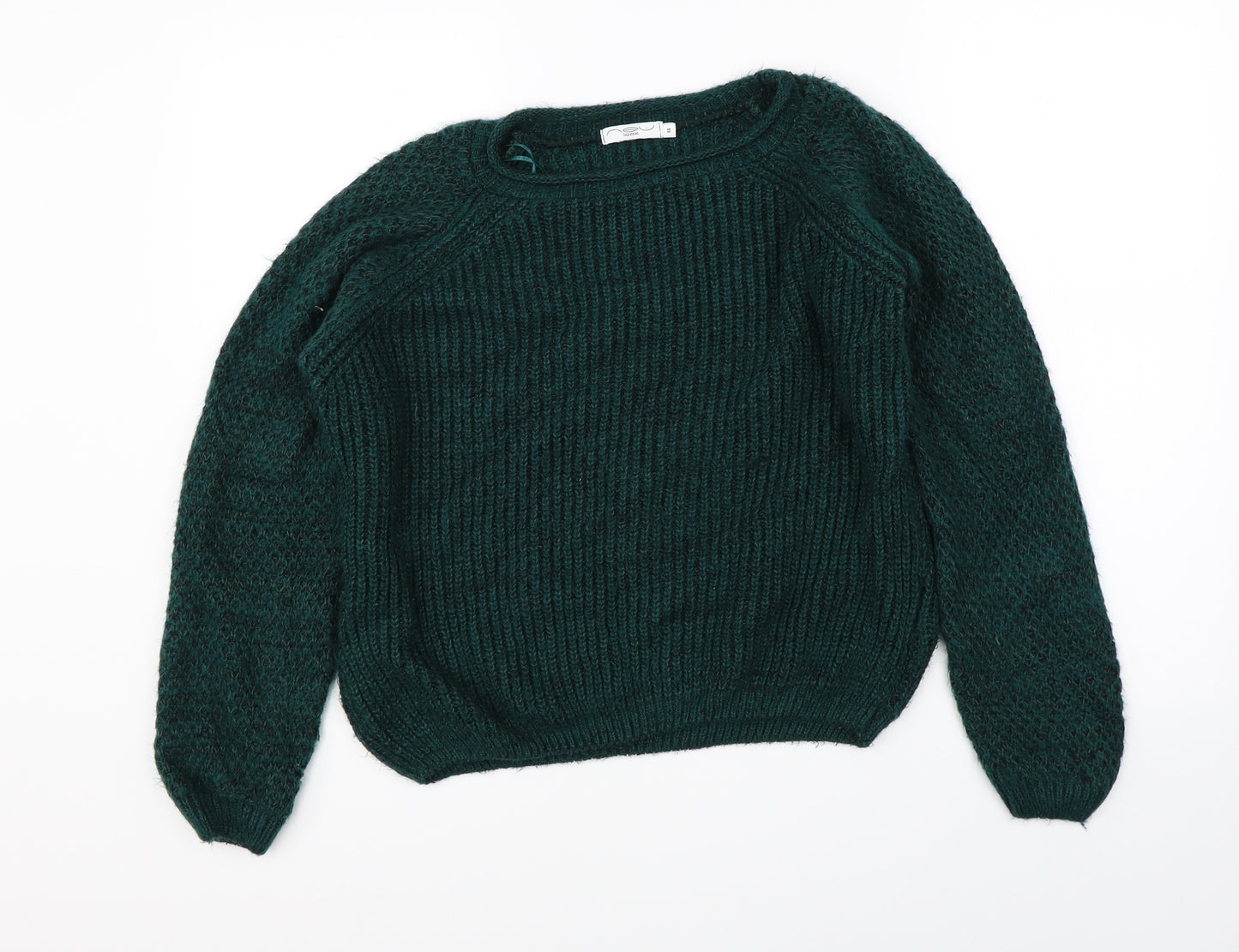 New Look Womens Green  Knit Pullover Jumper Size 14
