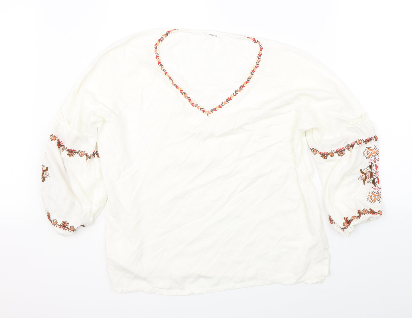 Equentro Womens White   Basic Blouse Size 44