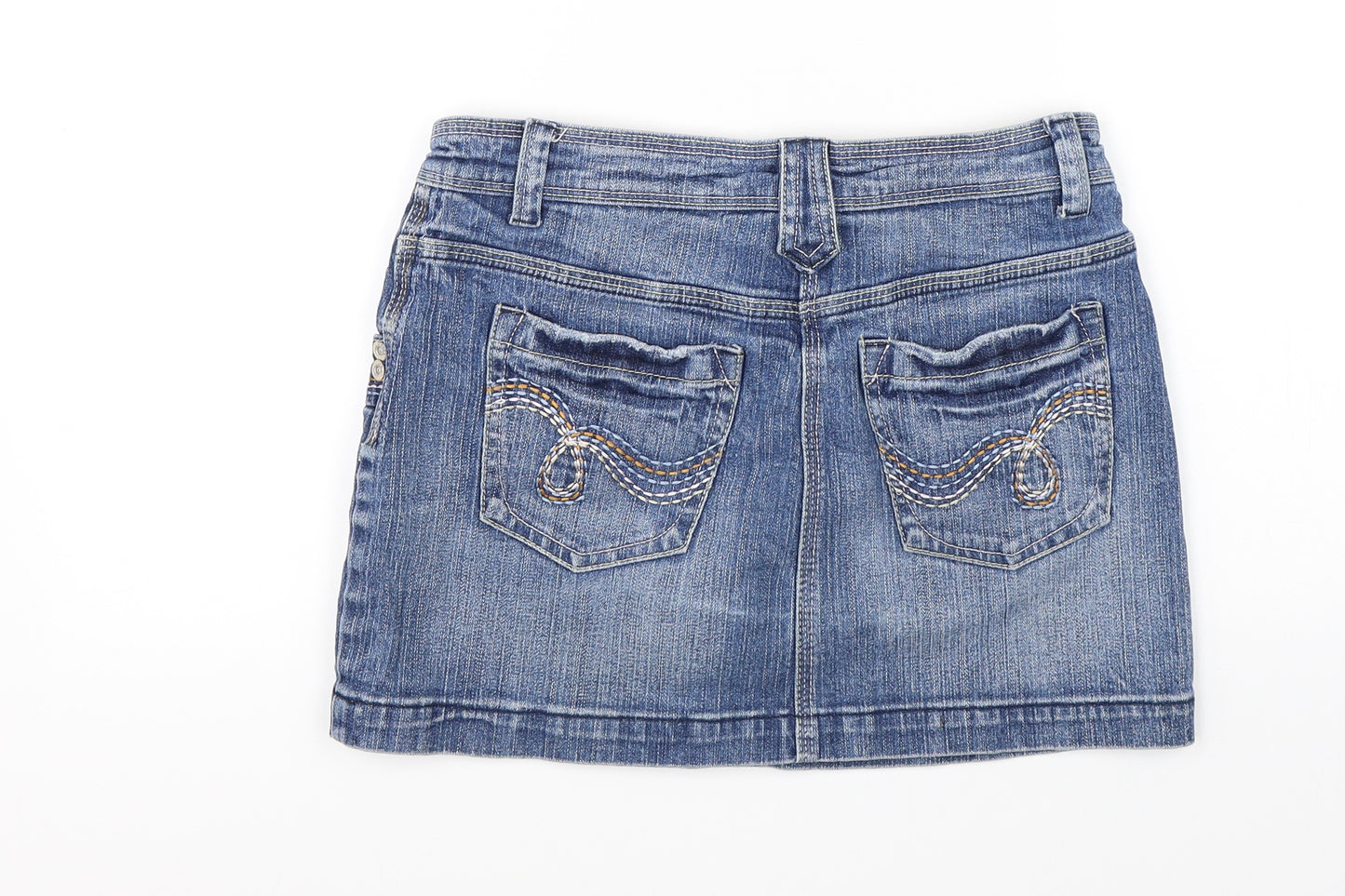 Dorothy Perkins Womens Blue  Denim Straight & Pencil Skirt Size 8