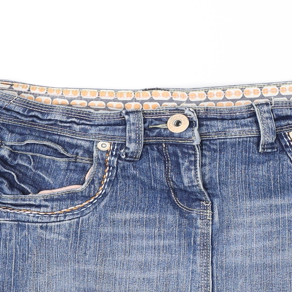 Dorothy Perkins Womens Blue  Denim Straight & Pencil Skirt Size 8