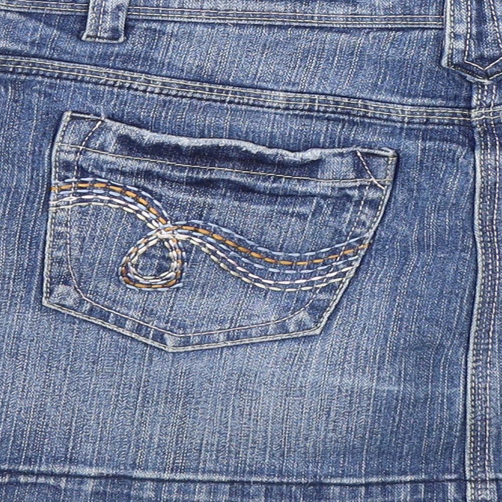 Dorothy Perkins Womens Blue  Denim Straight & Pencil Skirt Size 8
