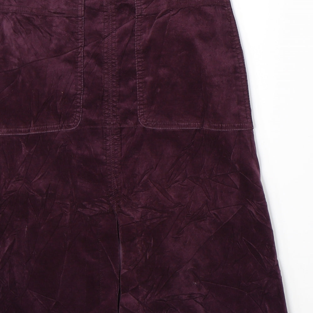 Marks & Spencer Womens Purple   A-Line Skirt Size 10