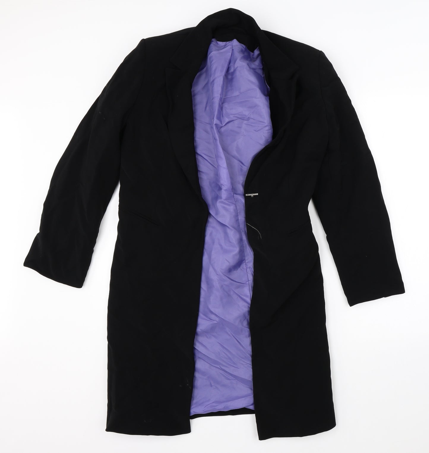 Dorothy Perkins Womens Black   Overcoat Coat Size 14