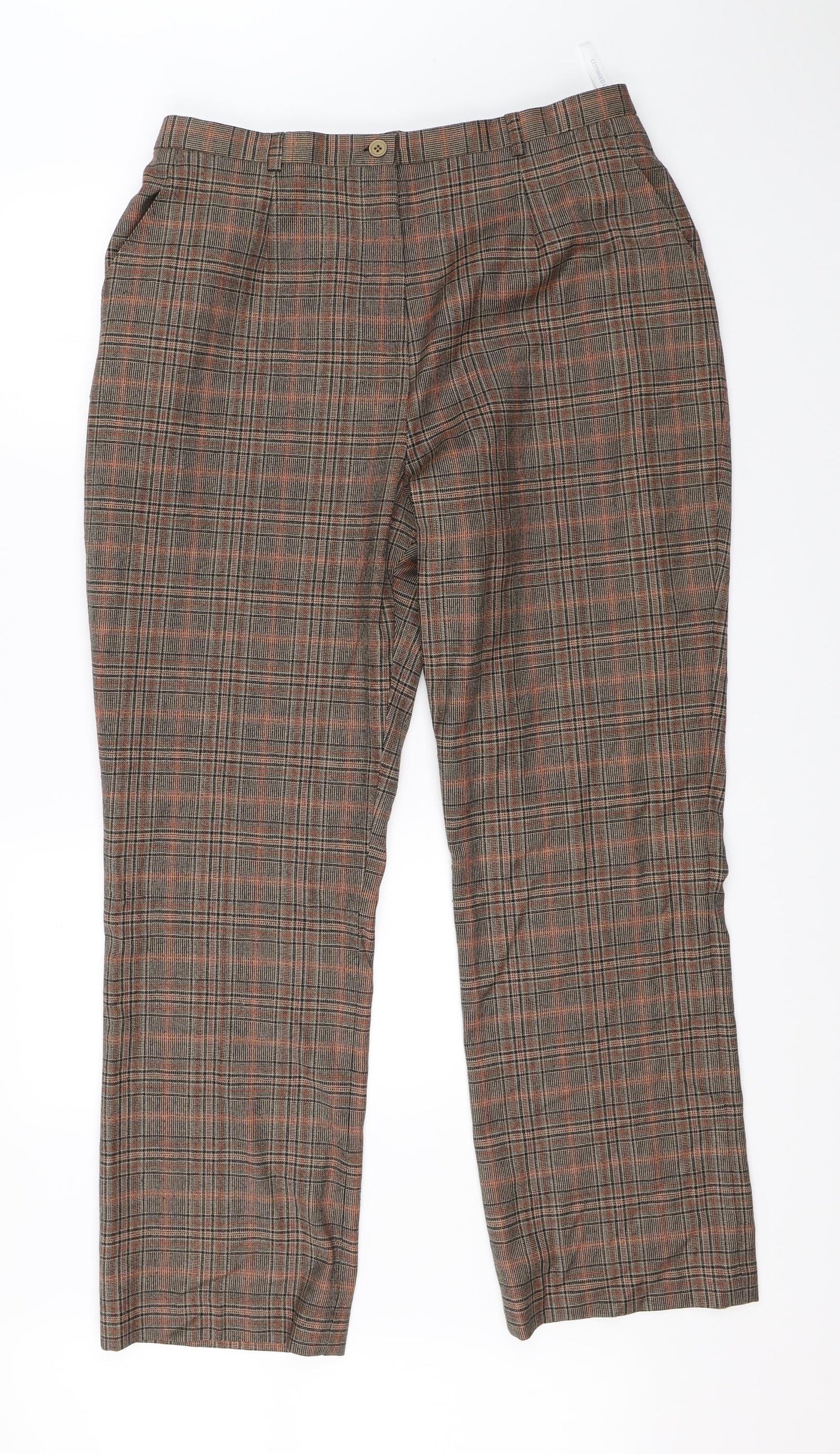 Cotswold Womens Brown Check  Trousers  Size 18 L27 in