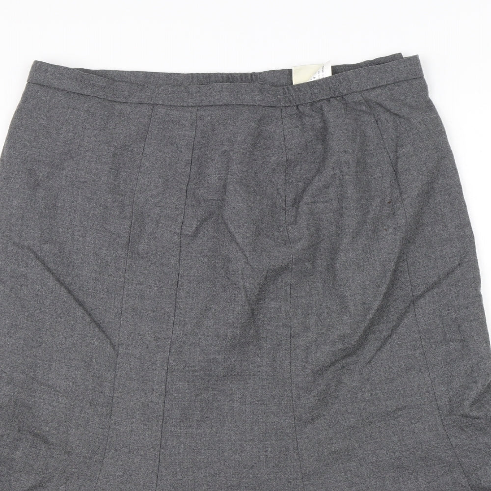Eastex Womens Grey   Pleated Skirt Size 14