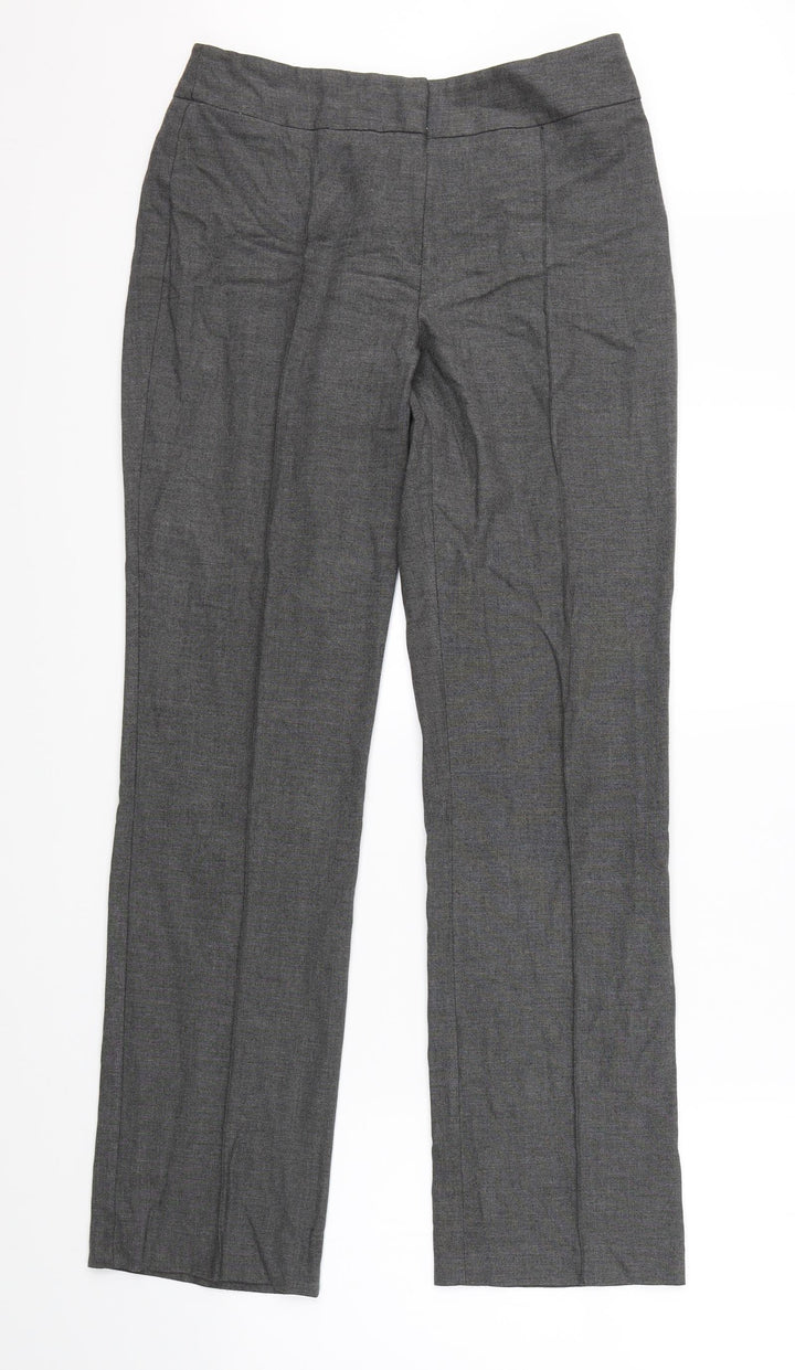 Linea Womens Grey Dress Pants Trousers Size 10 L30 in