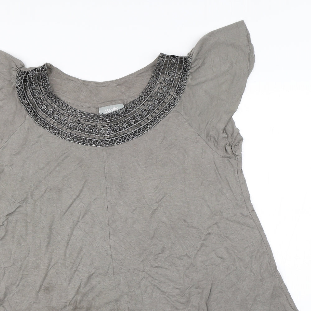 Wallis Womens Grey   Basic Blouse Size L