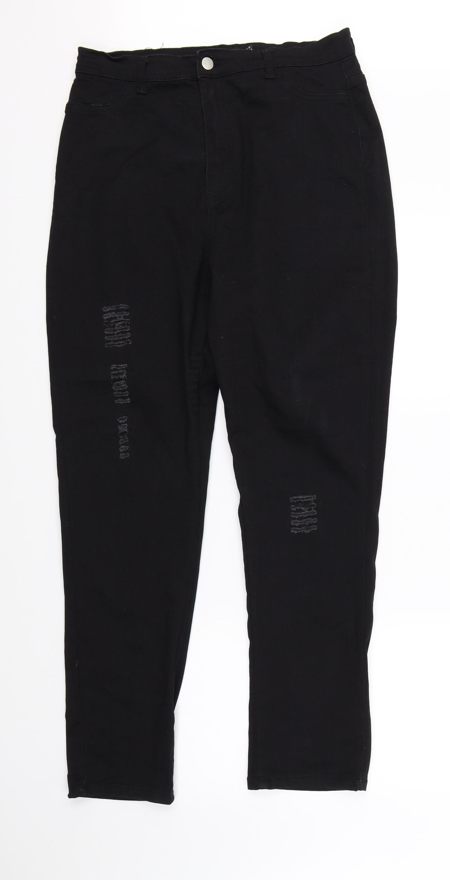 Boohoo Womens Black   Trousers  Size 16 L27 in