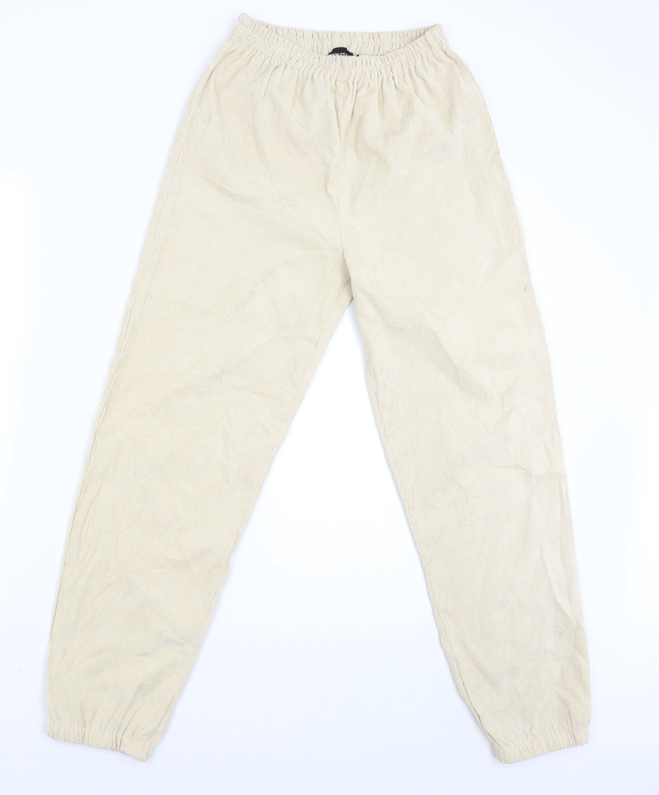 PRETTY LITTLE THING Womens Beige   Jogger Trousers Size 8 L27 in