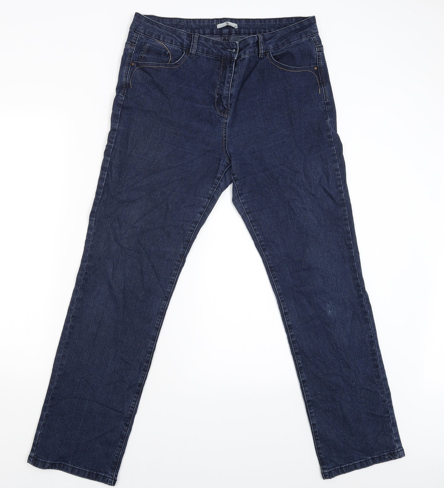 TU Womens Blue   Straight Jeans Size 16 L29 in