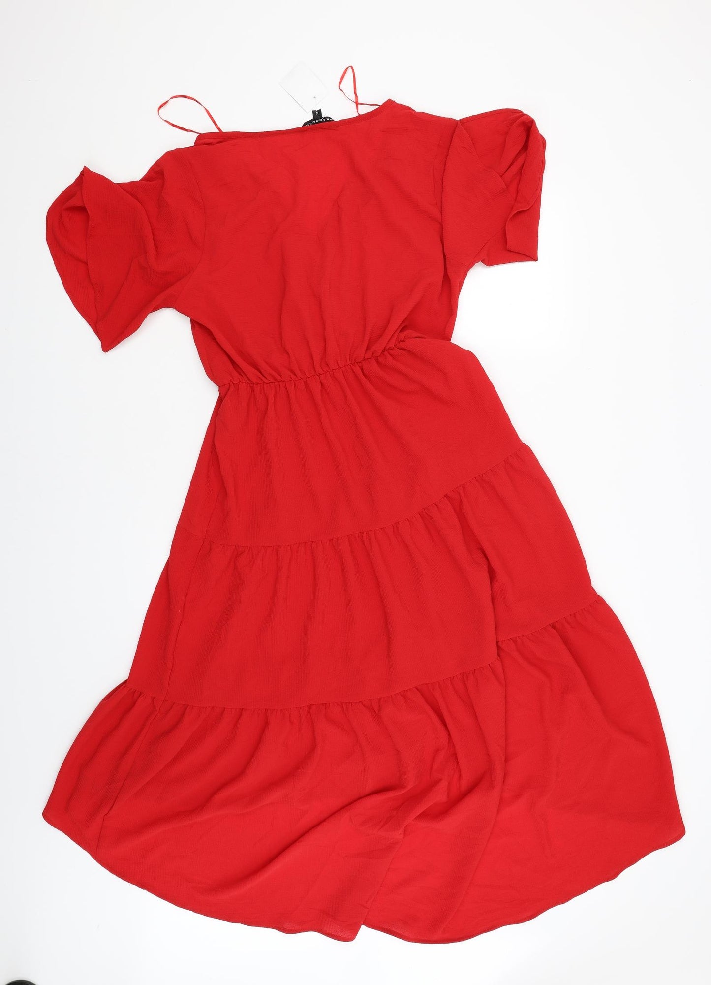 Peacocks Womens Red   Fit & Flare  Size 12