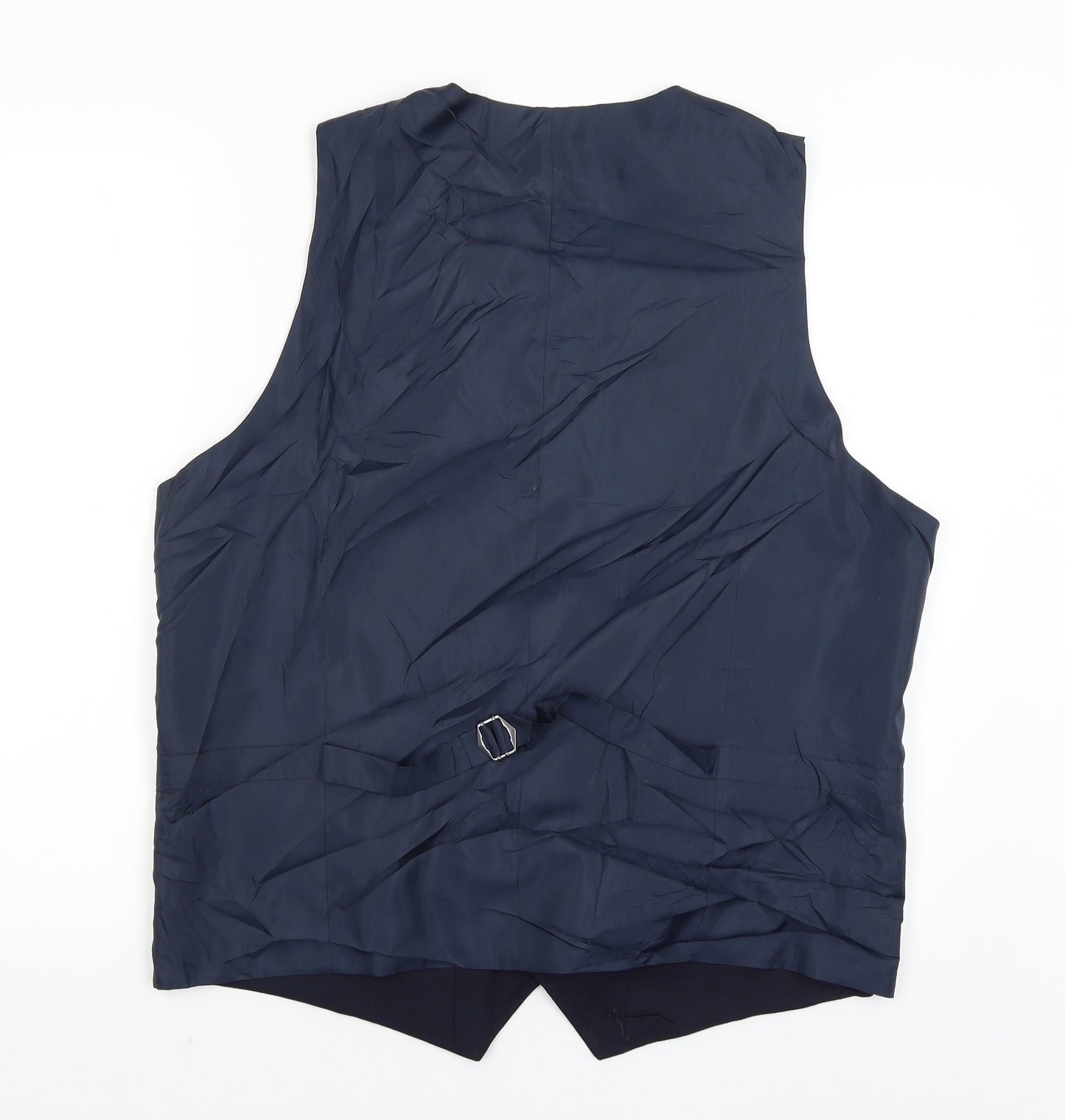 M&S Mens Blue   Jacket Suit Waistcoat Size 44