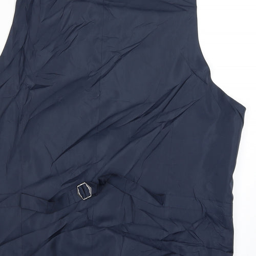 M&S Mens Blue   Jacket Suit Waistcoat Size 44