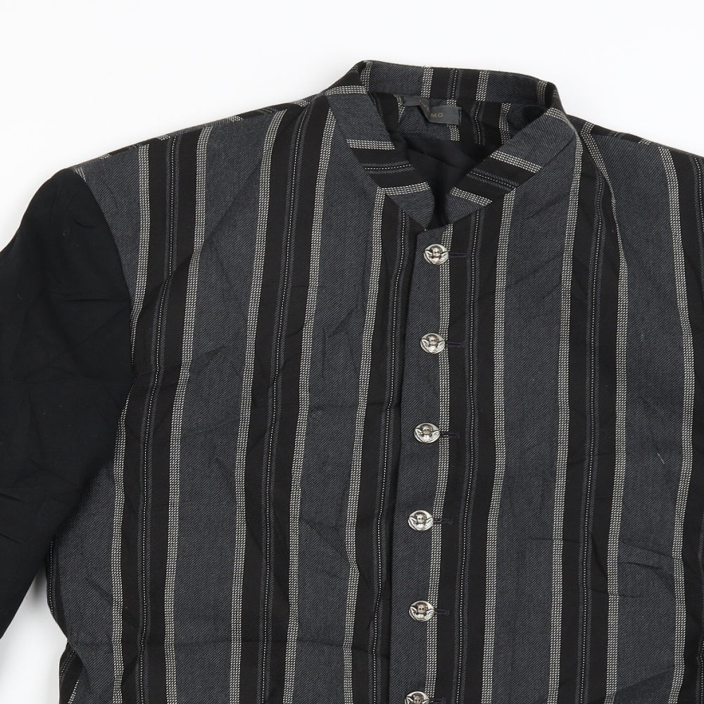 Dynamo Mens Grey Striped  Jacket Blazer Size M