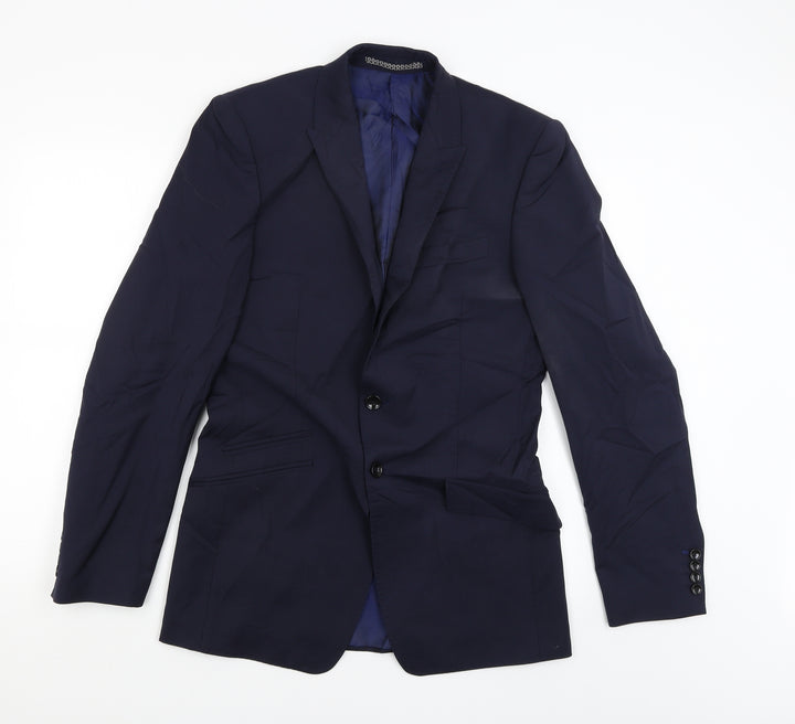 Autograph Mens Blue Jacket Suit Jacket Size 34