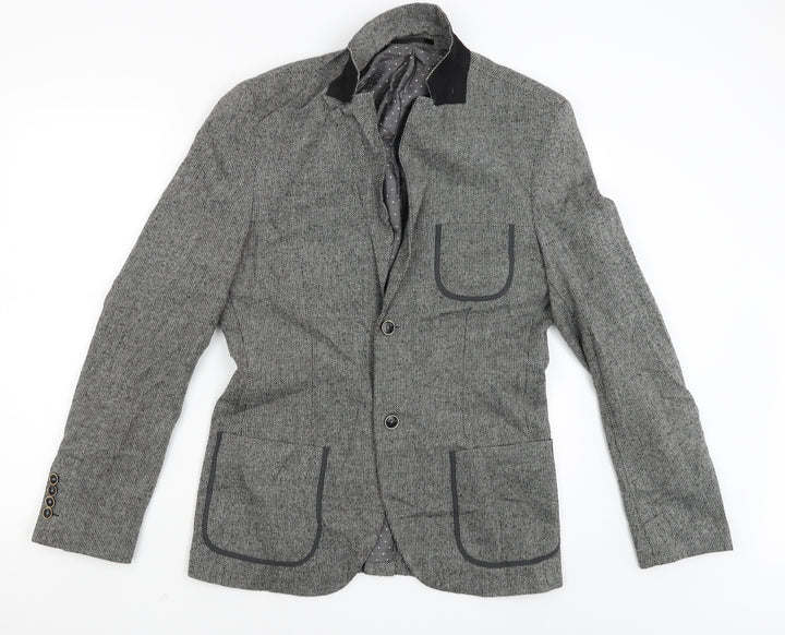 Twisted Soul Womens Grey Jacket Size 36