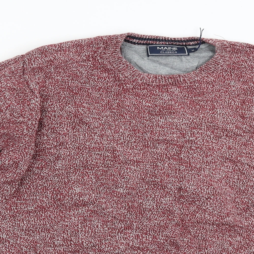 Maine Womens Red   Pullover Jumper Size M