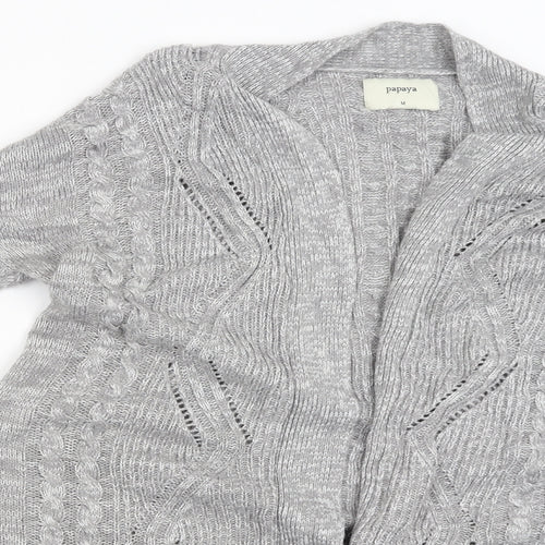 Papaya Womens Grey   Cardigan Jumper Size M