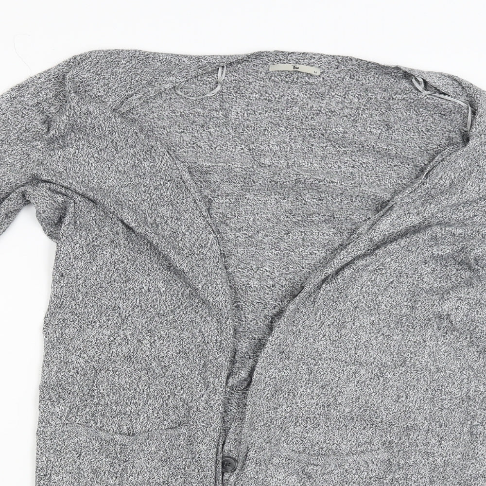 TU Womens Grey   Cardigan Jumper Size 16