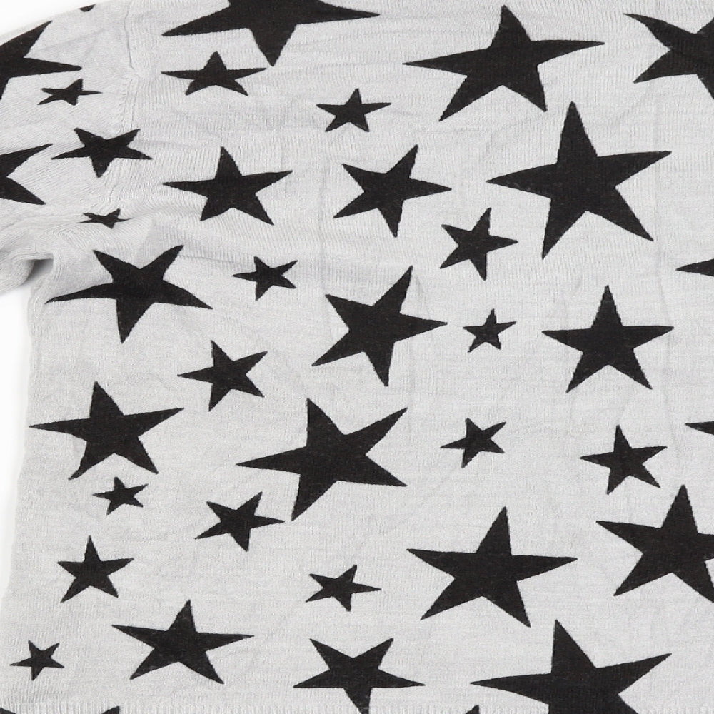 M&S Womens Grey   Pullover Jumper Size 14  - Stars