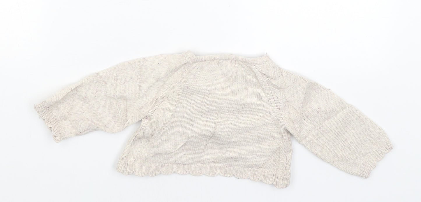 Monsoon Girls Beige   Cardigan Jumper Size 3-6 Months