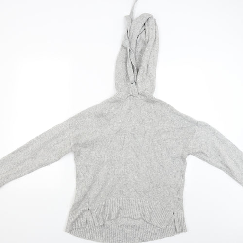H&M Womens Grey   Pullover Hoodie Size XS