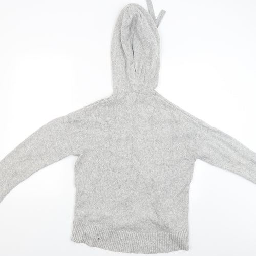 H&M Womens Grey   Pullover Hoodie Size XS
