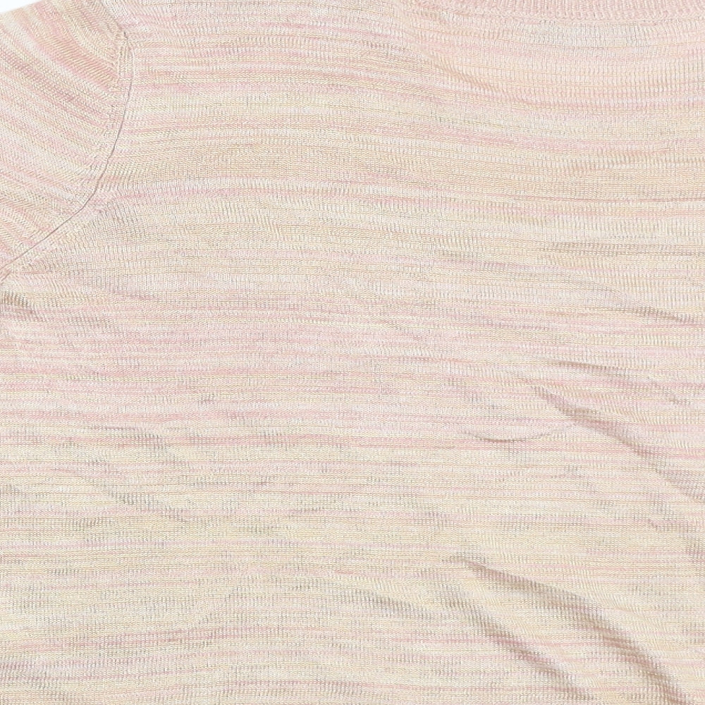 Per Una Womens Pink Striped  Basic Blouse Size 16