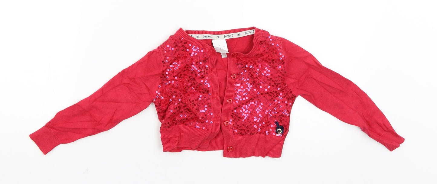 Jasper Conran Boys Red   Cardigan Jumper Size 2-3 Years