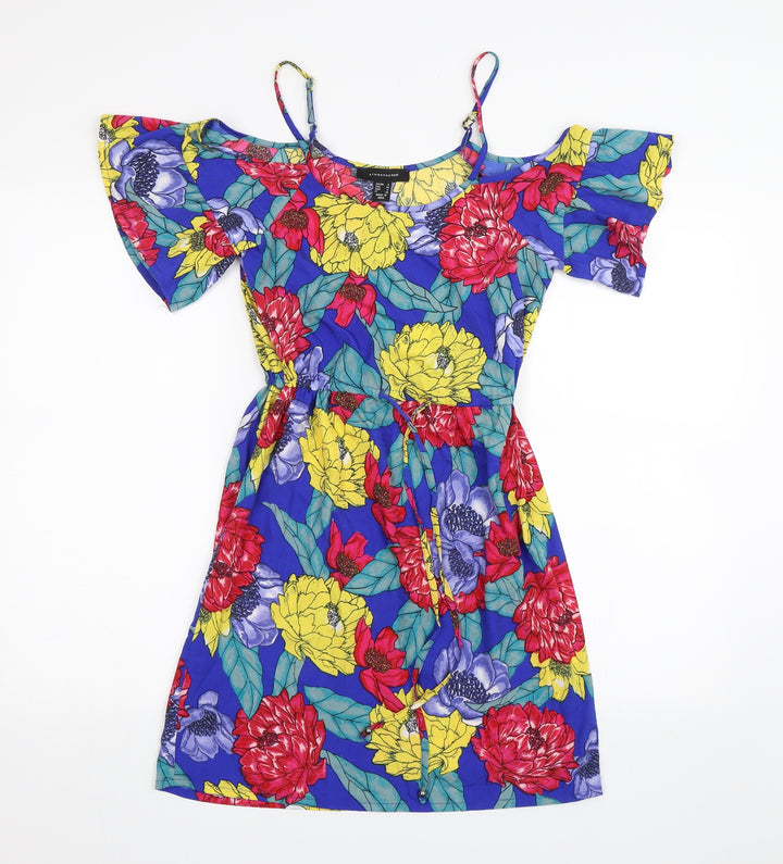 Atmosphere Womens Blue Floral Shift Size 6
