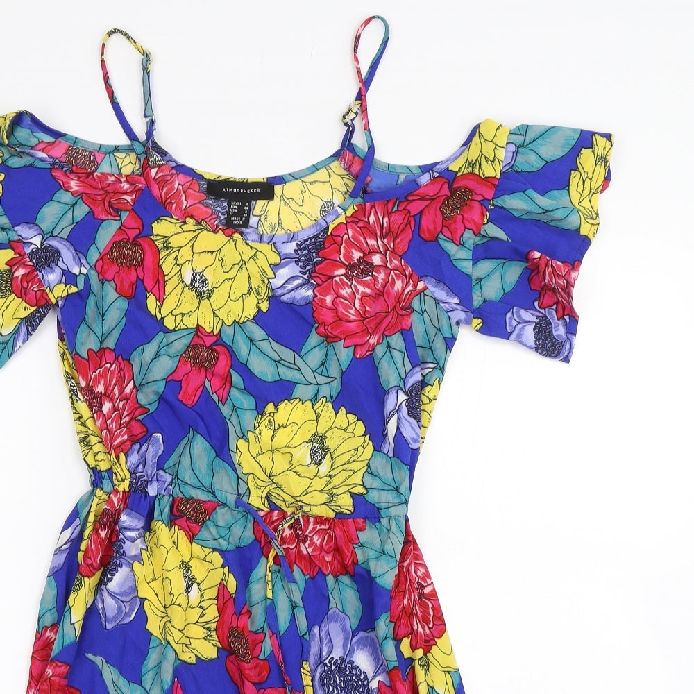 Atmosphere Womens Blue Floral  Shift  Size 6