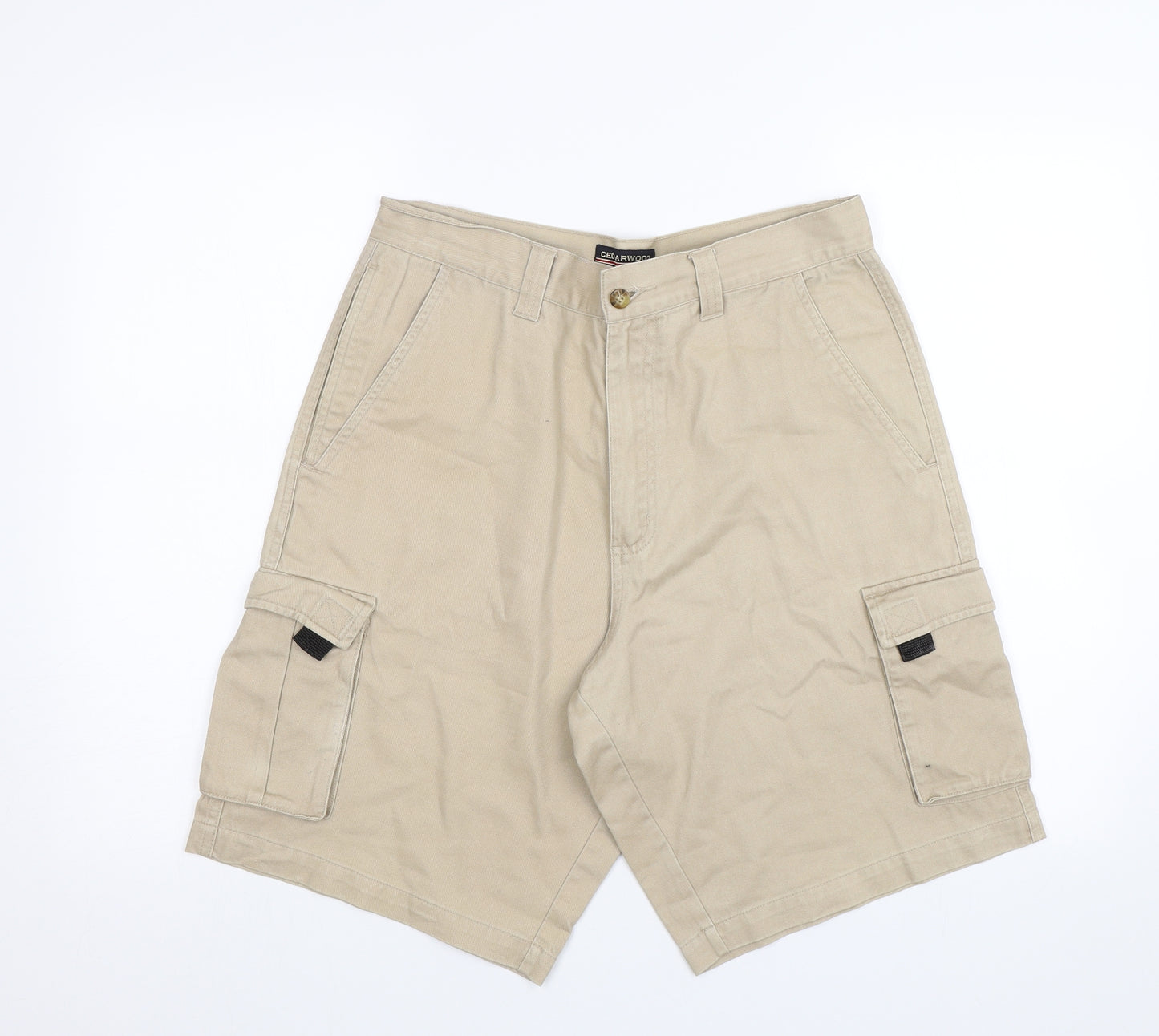 Cedar Wood State Mens Beige   Cargo Shorts Size 32 in